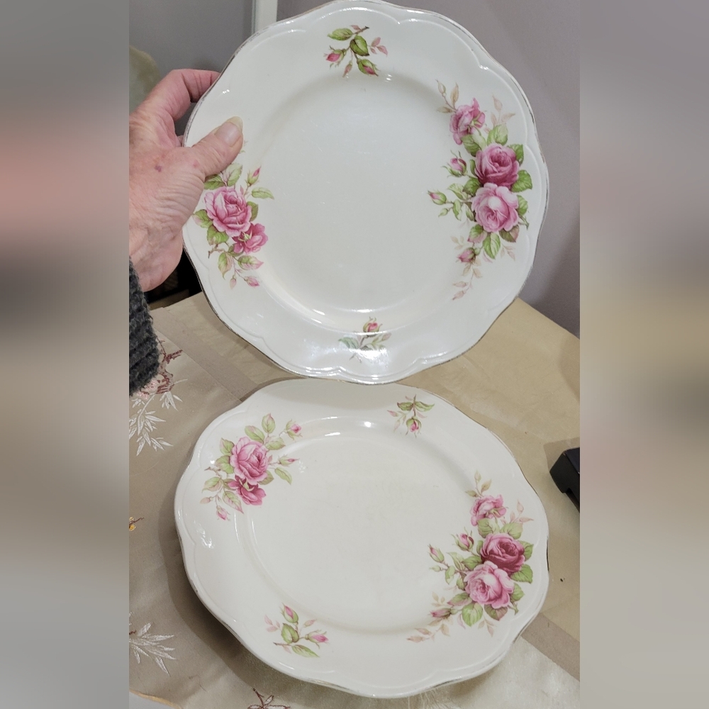 Regency British anchor Ruffled Edge 9" Plates
